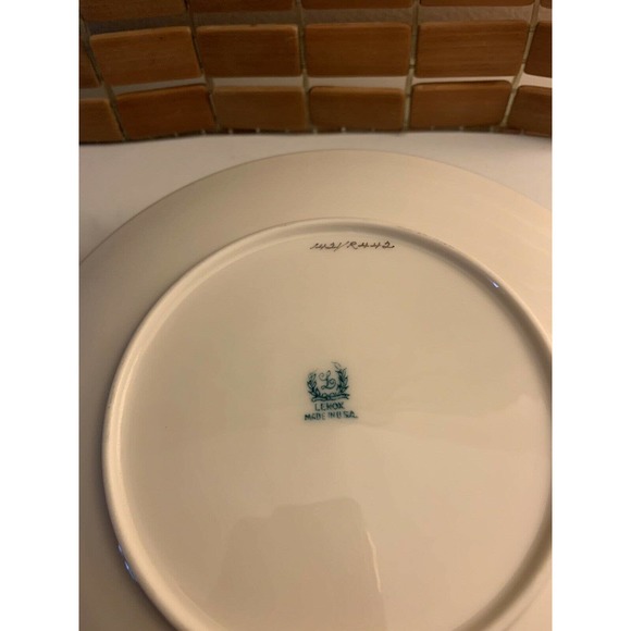 Vintage Lenox Harvest Wheat Lot of 4 Dinner Plates Gold Trim - Picture 6 of 11